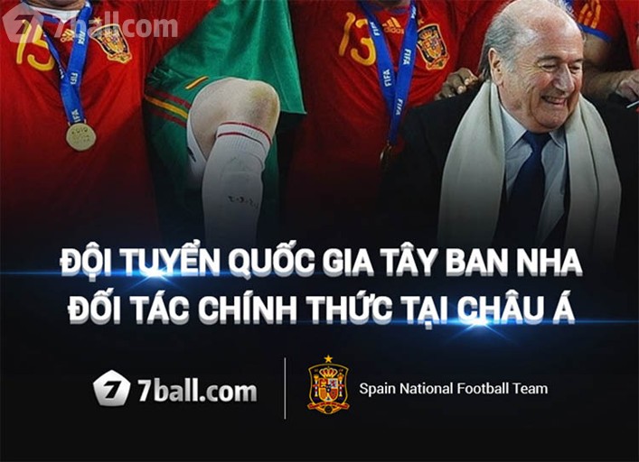 7ball là đối tác chính thức tại châu Á của đội bóng quốc gia Tây Ban Nha